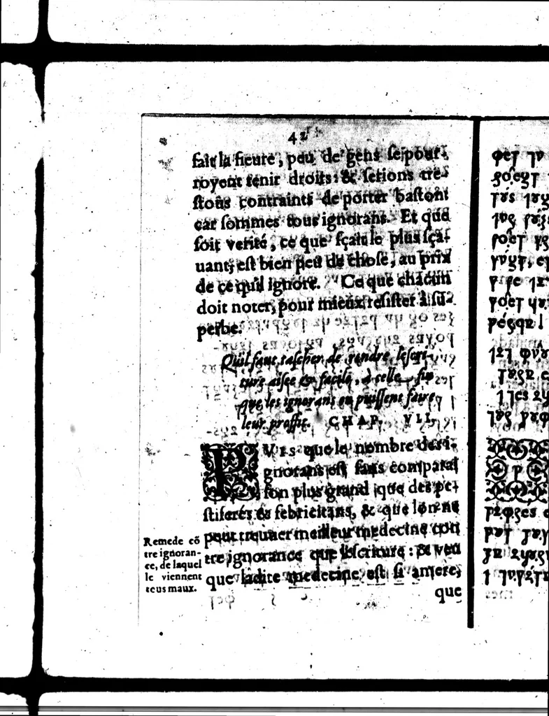 An illustration from La declaration des abus que l'on commet en escrivant [microforme], 1578, leaf 42
