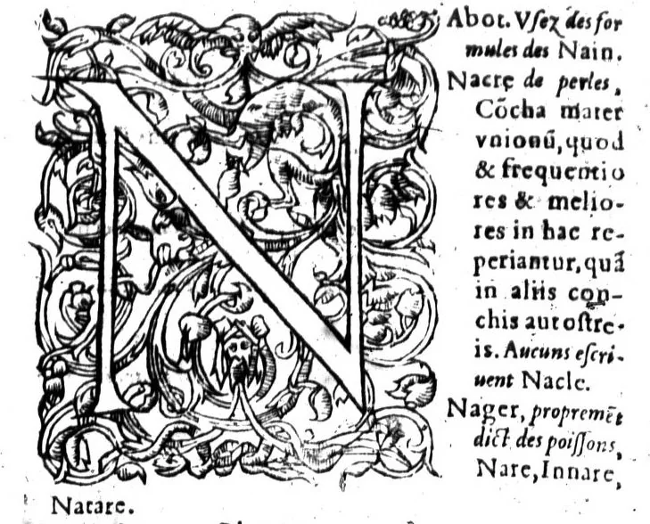 An illustration from Dictionnaire françois latin, auquel les mots françois, avec les manières d'user d'iceulx, sont tournez en latin [microforme], 1564, leaf 415