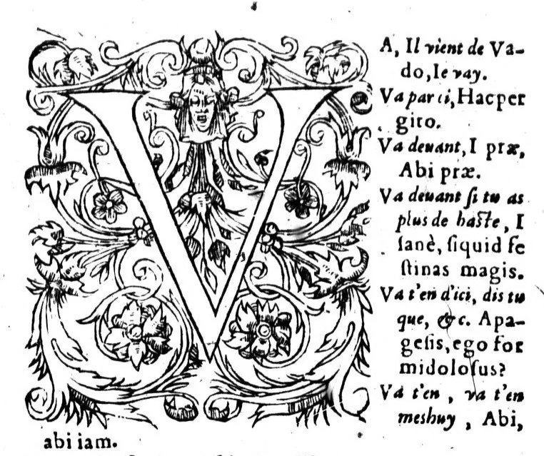 An illustration from Dictionnaire françois latin, auquel les mots françois, avec les manières d'user d'iceulx, sont tournez en latin [microforme], 1564, leaf 657
