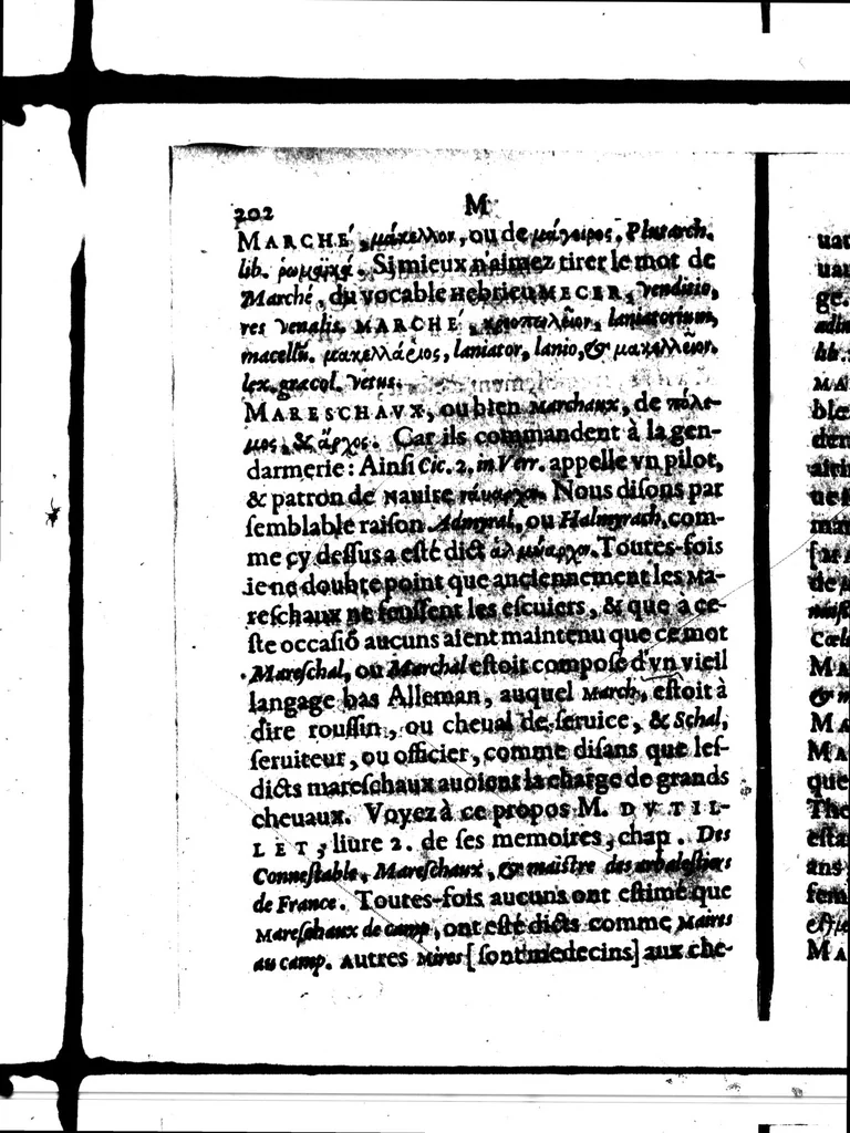 An illustration from Celt-hellenisme, ou, Etymologic des mots francois tirez du graec [microforme] : plus preuves en general de la descente de nostre langue, 1581, leaf 210