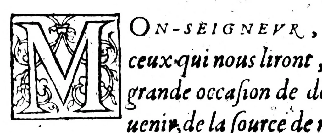 An illustration from Celt-hellenisme, ou, Etymologic des mots francois tirez du graec [microforme] : plus preuves en general de la descente de nostre langue, 1581, leaf 3