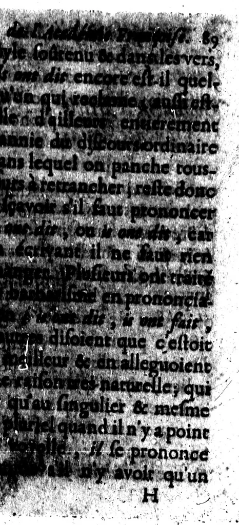 An illustration from Remarques et decisions de l'Académie Françoise [microforme], 1698, leaf 103