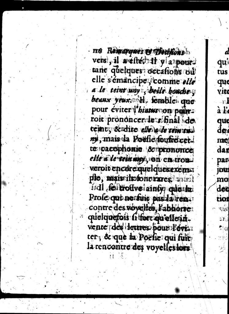 An illustration from Remarques et decisions de l'Académie Françoise [microforme], 1698, leaf 130