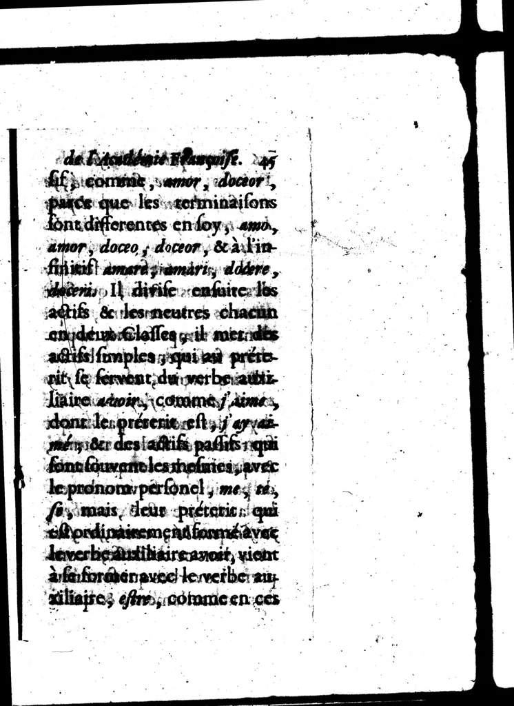 An illustration from Remarques et decisions de l'Académie Françoise [microforme], 1698, leaf 59