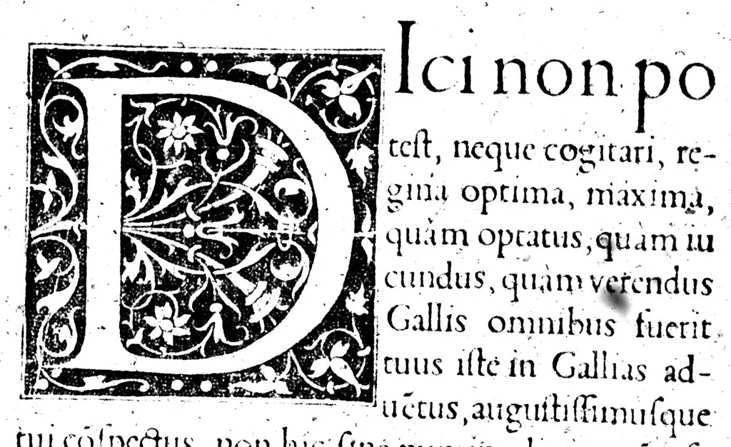 An illustration from In linguam gallicam Isagôge, una cum eiusdem Grammatica latino-gallica ex hebraeis, graecis, & latinis authoribus [microform], 1531, leaf 1
