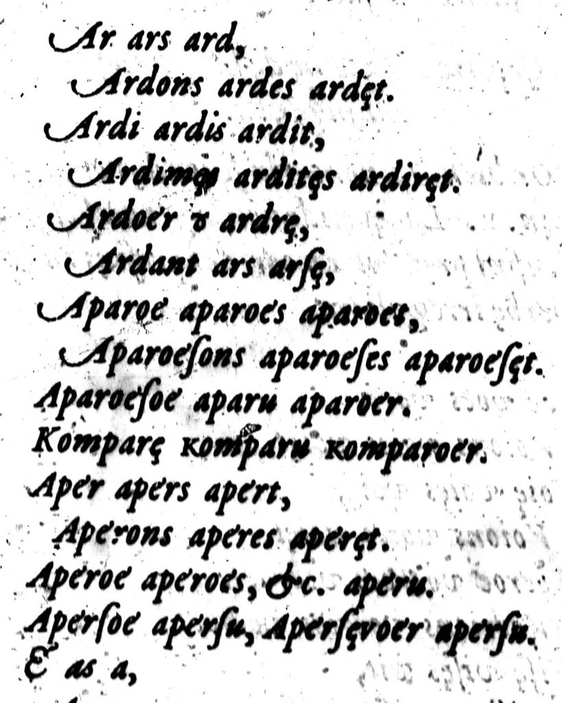An illustration from Grammaire [microforme], 1572, leaf 108