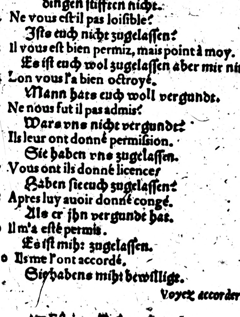 An illustration from Synonymes. C'est à dire plusieurs propos, porpres tant en escrivant qu'en parlant, tirez quasi tous à un mesme sens pour monstrer la richesse de la langue françoise [microforme], 1569, leaf 121