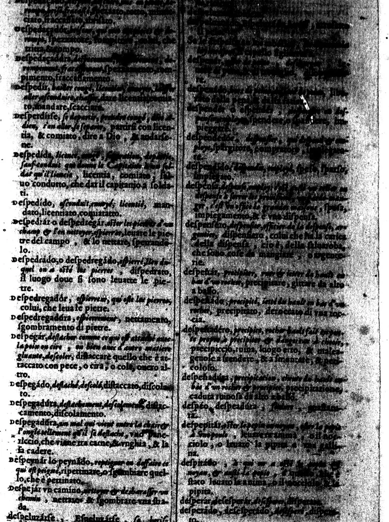 An illustration from Tesoro de las tres lenguas, francesa, italiana y española [microforme] = Thresor des trois langues, francoise, italiene, espagnolle : auquel est continue l'explication de toutes les trois respectivement l'une par l'autre : divisé en deux parties ..., 1609, leaf 231