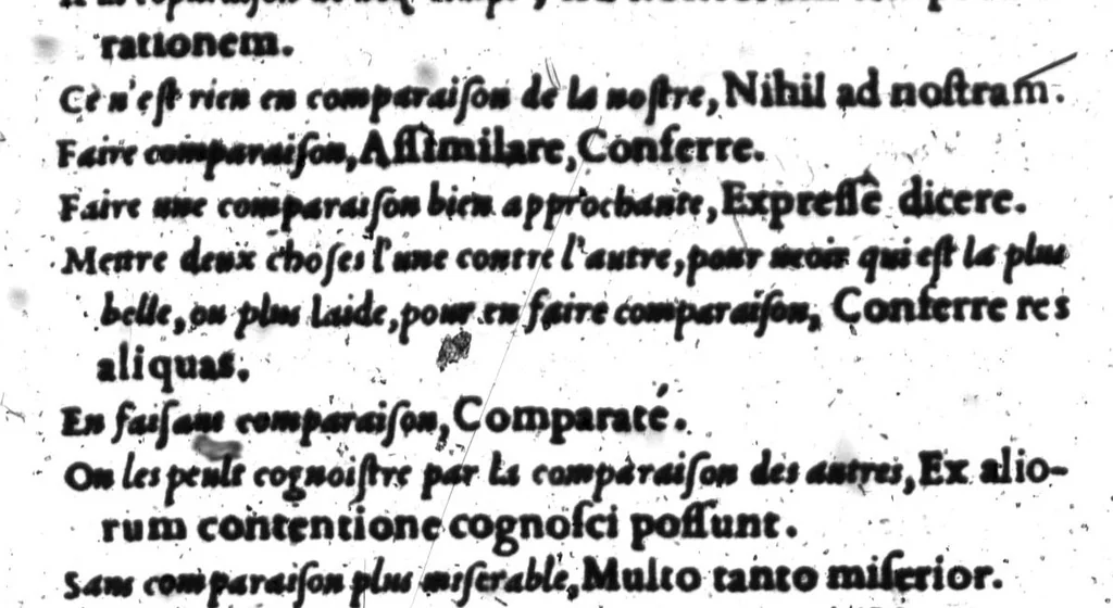 An illustration from Dictionnaire francois-latin, autrement dict, Les mots francois avec les manieres duser dideux, tournez en latin [microforme], 1549, leaf 120