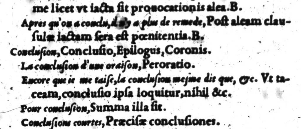 An illustration from Dictionnaire francois-latin, autrement dict, Les mots francois avec les manieres duser dideux, tournez en latin [microforme], 1549, leaf 124