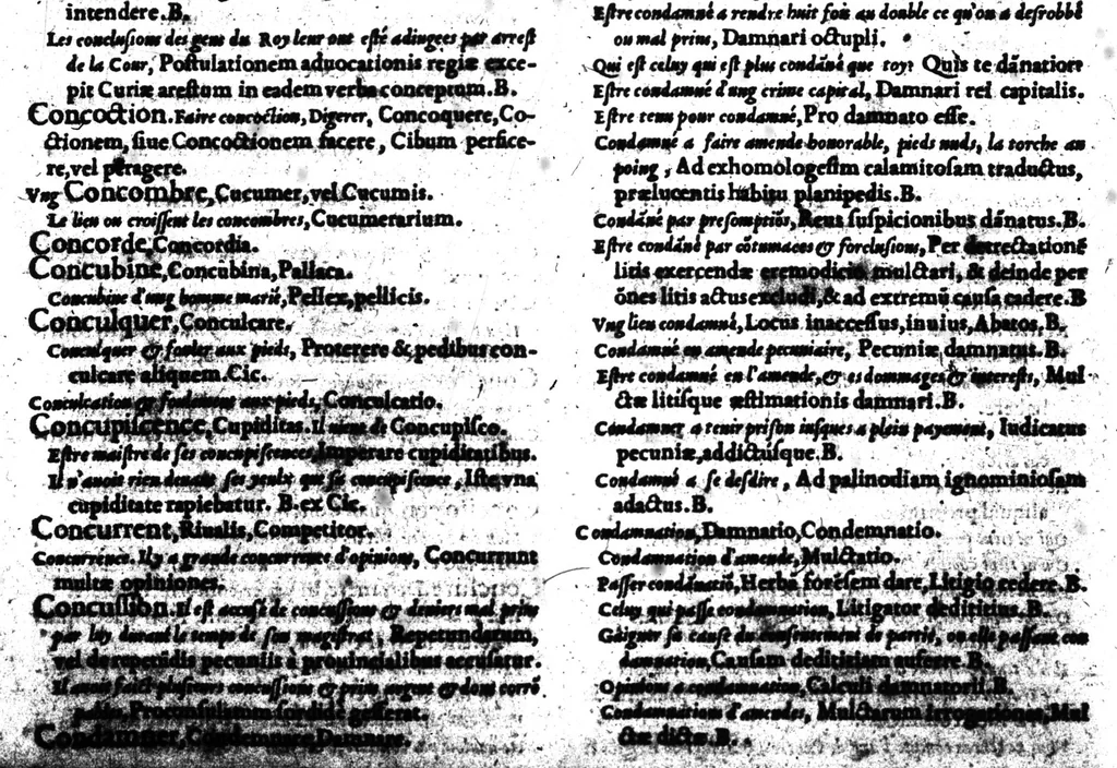An illustration from Dictionnaire francois-latin, autrement dict, Les mots francois avec les manieres duser dideux, tournez en latin [microforme], 1549, leaf 124