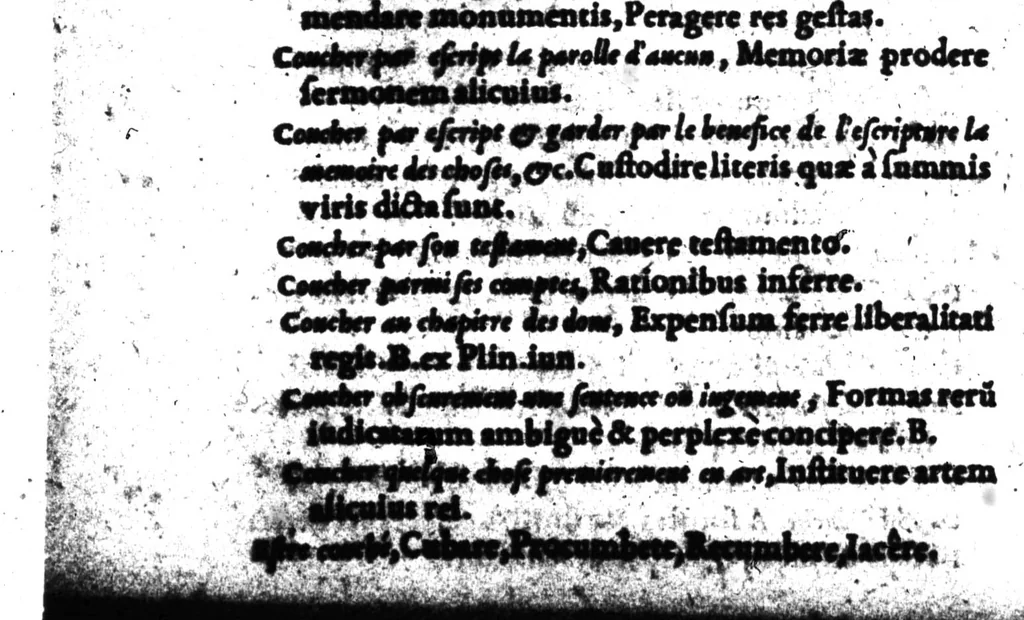 An illustration from Dictionnaire francois-latin, autrement dict, Les mots francois avec les manieres duser dideux, tournez en latin [microforme], 1549, leaf 140