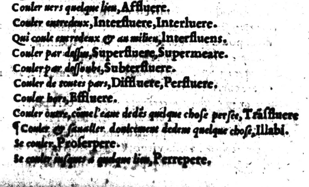 An illustration from Dictionnaire francois-latin, autrement dict, Les mots francois avec les manieres duser dideux, tournez en latin [microforme], 1549, leaf 140