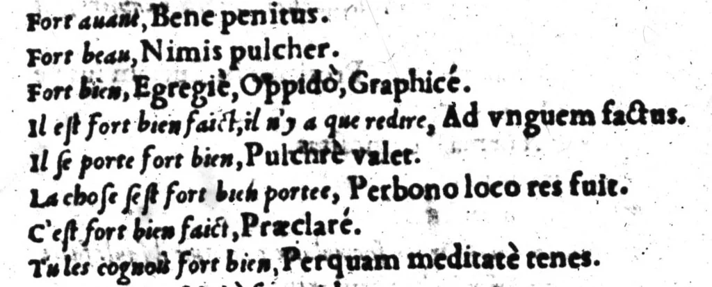 An illustration from Dictionnaire francois-latin, autrement dict, Les mots francois avec les manieres duser dideux, tournez en latin [microforme], 1549, leaf 278