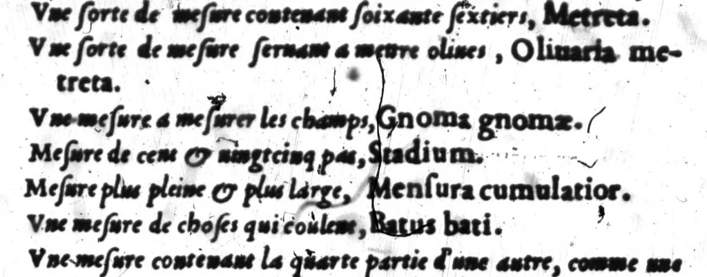 An illustration from Dictionnaire francois-latin, autrement dict, Les mots francois avec les manieres duser dideux, tournez en latin [microforme], 1549, leaf 381