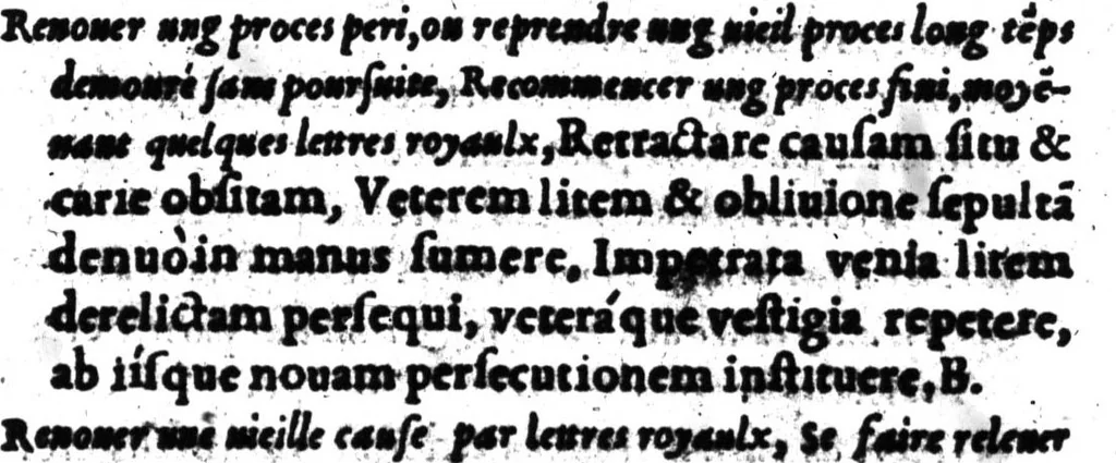 An illustration from Dictionnaire francois-latin, autrement dict, Les mots francois avec les manieres duser dideux, tournez en latin [microforme], 1549, leaf 540