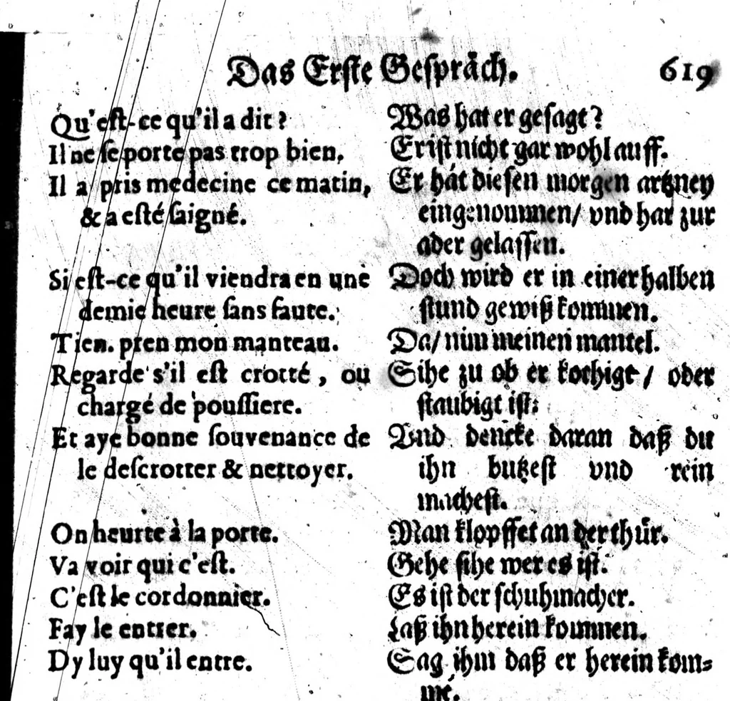 An illustration from Le vrag et parfait guidon de la langue francoise [microforme], 1669, leaf 633