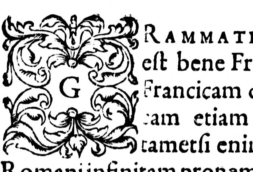 An illustration from Grammatica latino-francica -- [microforme], 1590, leaf 19