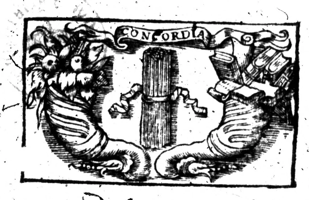 An illustration from La bibliothèque françoise de M. C. Sorel [microforme], 1667, leaf 1