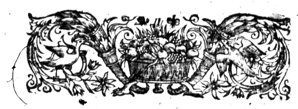 An illustration from La bibliothèque françoise de M. C. Sorel [microforme], 1667, leaf 5
