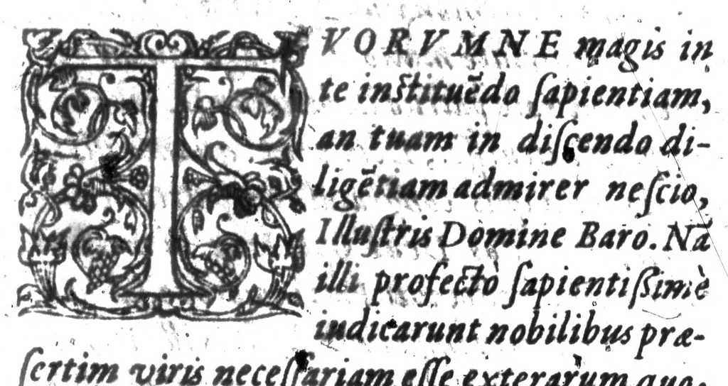 An illustration from De Francicae linguae recta pronuntiatione [microforme], 1584, leaf 3