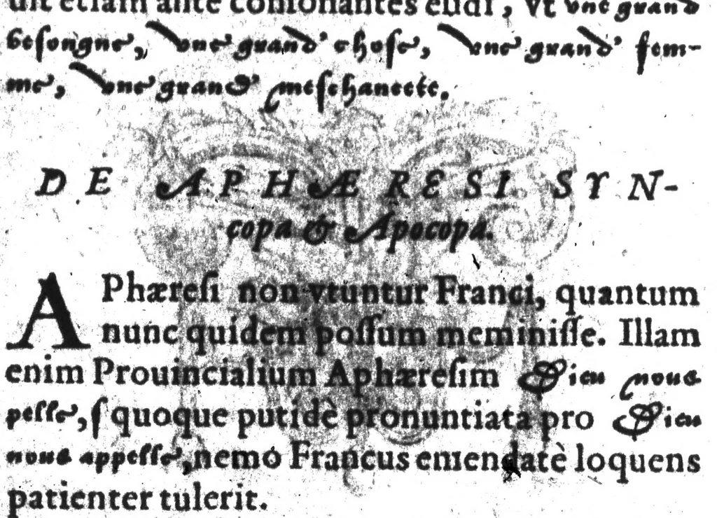 An illustration from De Francicae linguae recta pronuntiatione [microforme], 1584, leaf 83
