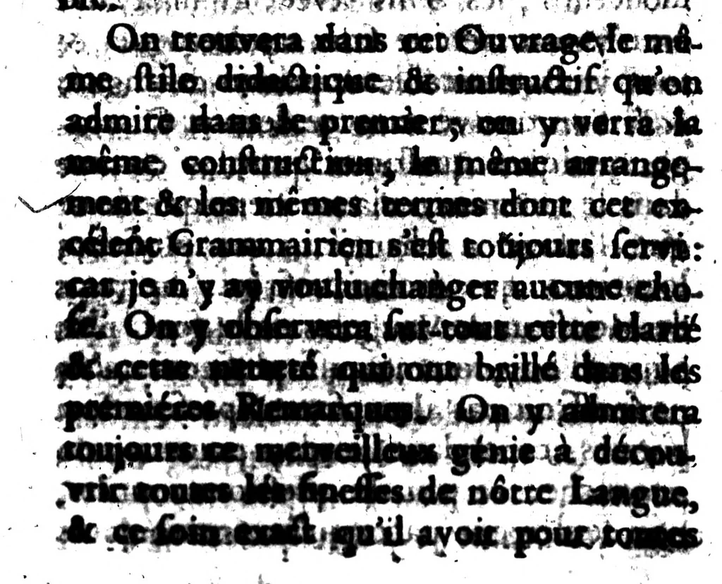 An illustration from Nouvelles remarques de M. de Vaugelas sur la langue françoise [microforme], 1690, leaf 12