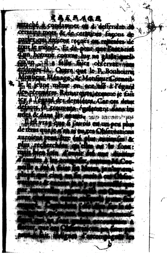 An illustration from Nouvelles remarques de M. de Vaugelas sur la langue françoise [microforme], 1690, leaf 25