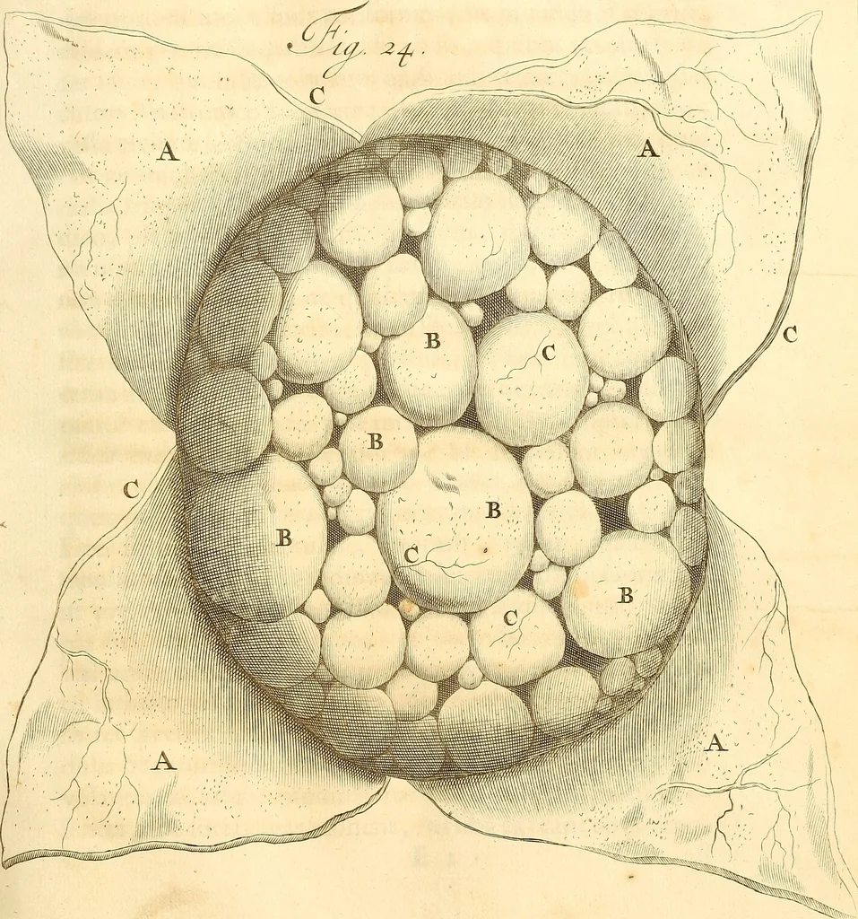 An illustration from Frederici Ruyschii ... Observationum anatomico-chirurgicarum centuria : accedit catalogus rariorum, quae in museo Ruyschiano asservantur ..., 1691, leaf 78