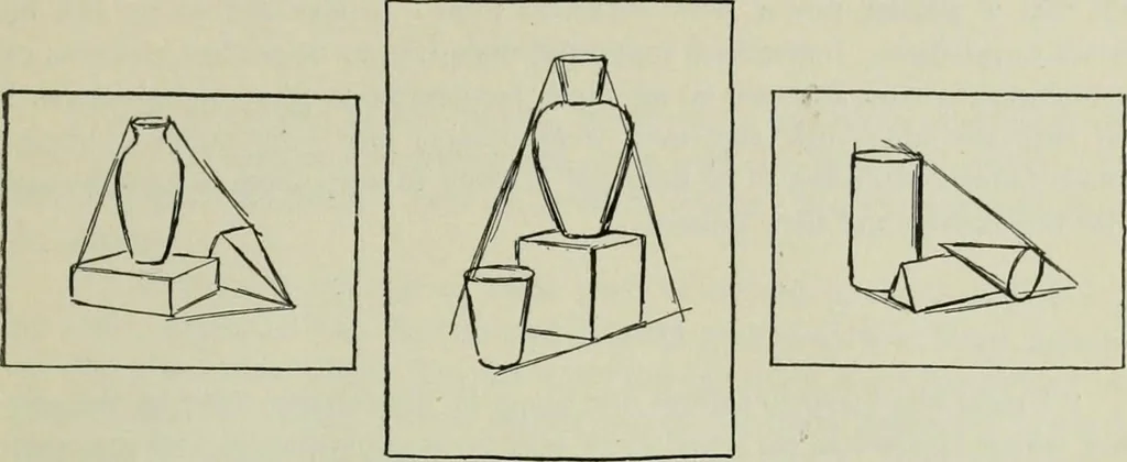 An illustration from Free-hand drawing : a manual for teachers and students, 1904, leaf 146
