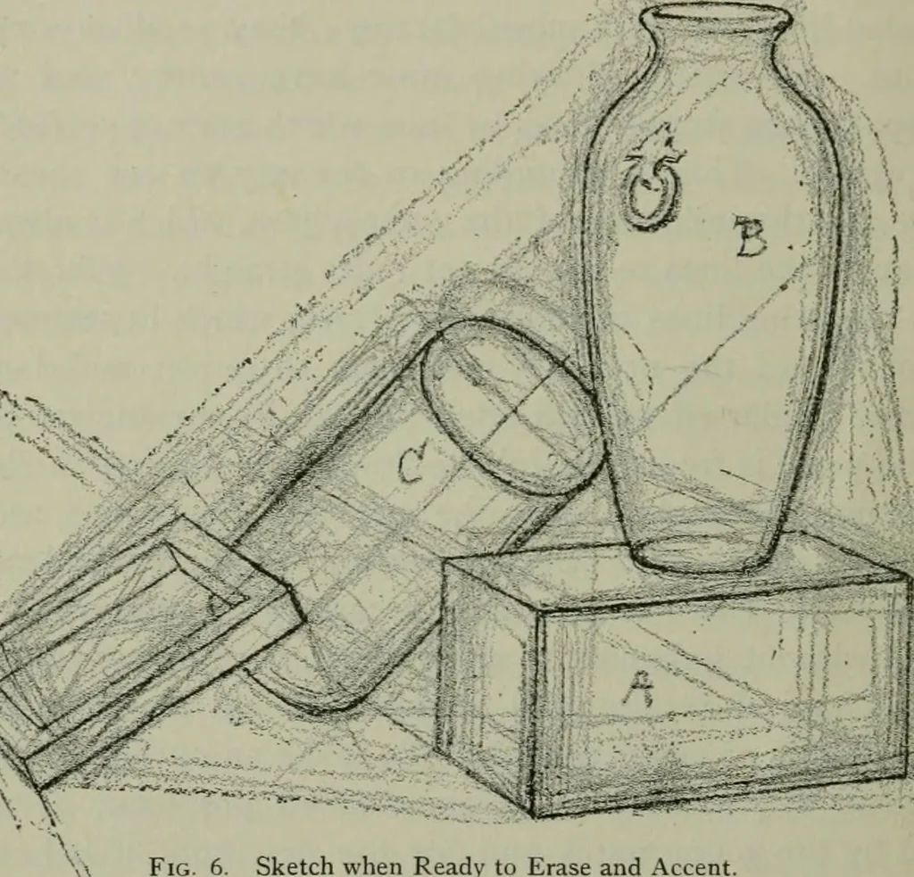 An illustration from Free-hand drawing : a manual for teachers and students, 1904, leaf 25