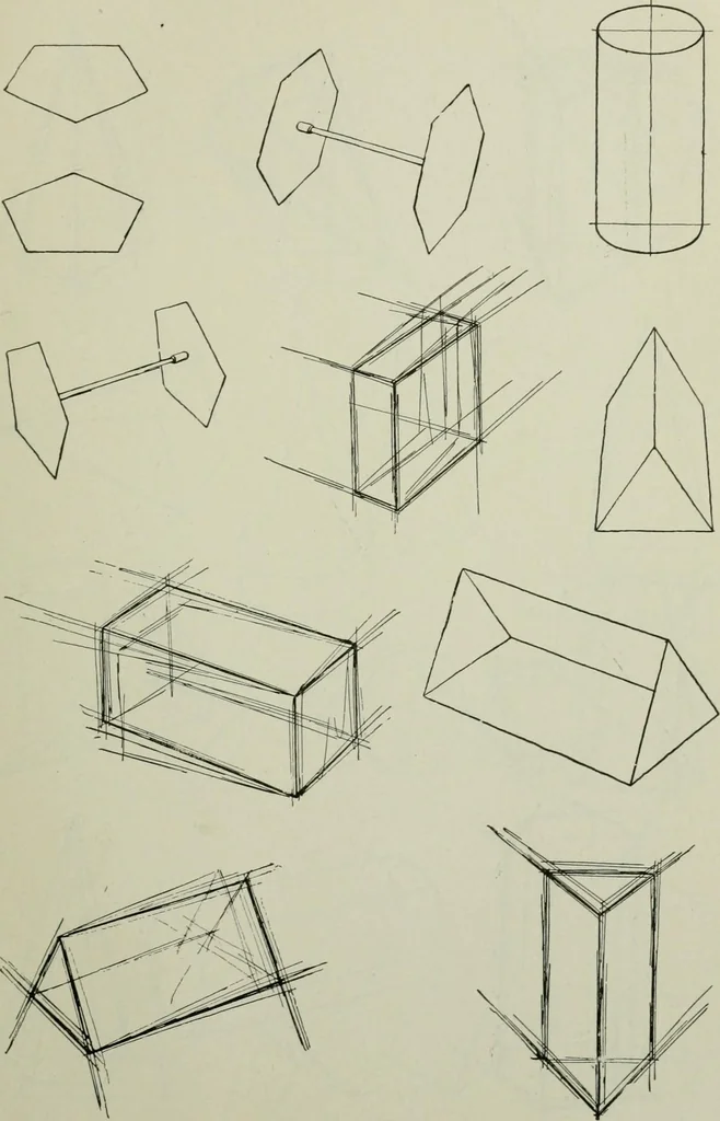An illustration from Free-hand drawing : a manual for teachers and students, 1904, leaf 88