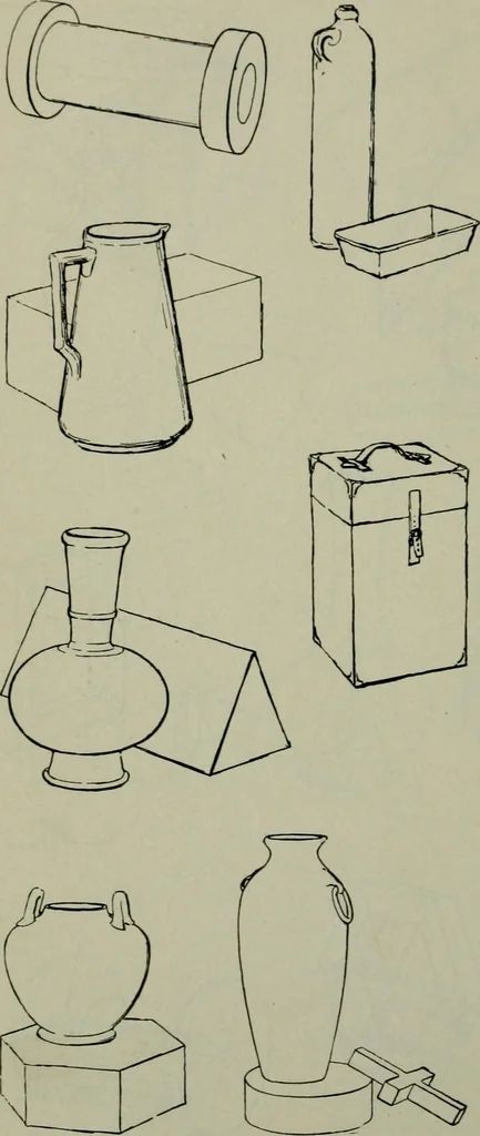 An illustration from Free-hand drawing : a manual for teachers and students, 1904, leaf 93