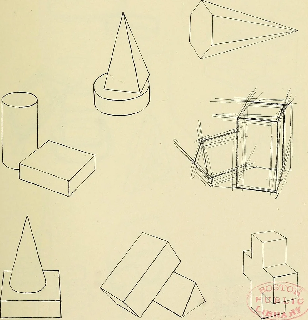 An illustration from Free-hand drawing : a manual for teachers and students, 1898, leaf 91