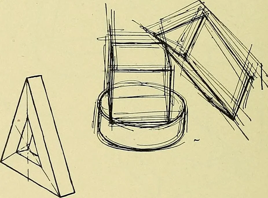 An illustration from Free-hand drawing : a manual for teachers and students, 1898, leaf 92