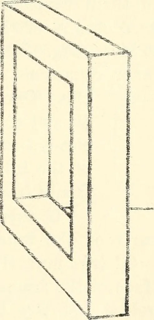 An illustration from Freehand perspective and sketching; principles and methods of expression in the pictorial representation of common objects, interiors, buildings and landscapes, 1916, leaf 104
