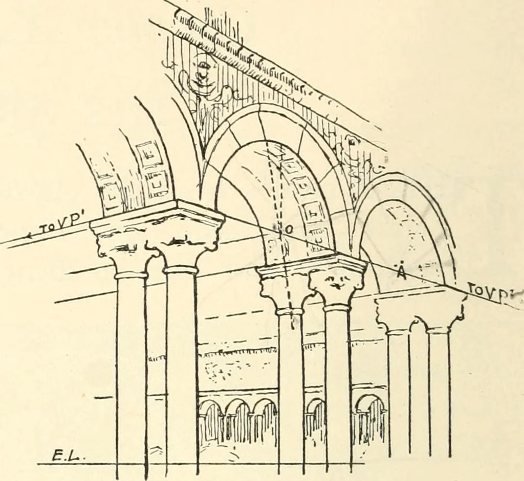An illustration from Freehand perspective and sketching; principles and methods of expression in the pictorial representation of common objects, interiors, buildings and landscapes, 1916, leaf 123