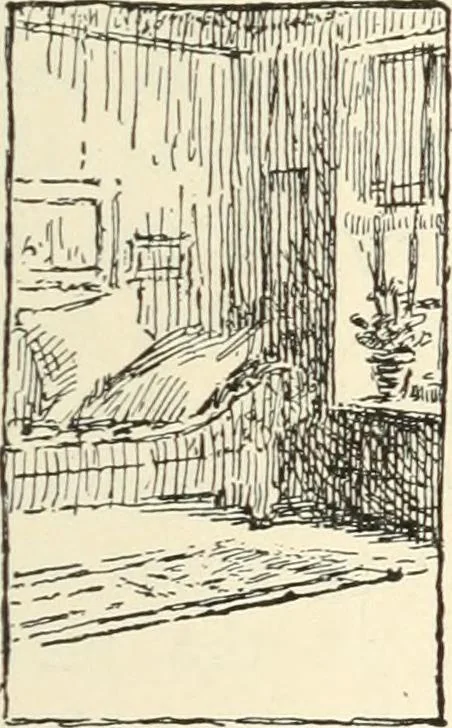An illustration from Freehand perspective and sketching; principles and methods of expression in the pictorial representation of common objects, interiors, buildings and landscapes, 1916, leaf 134