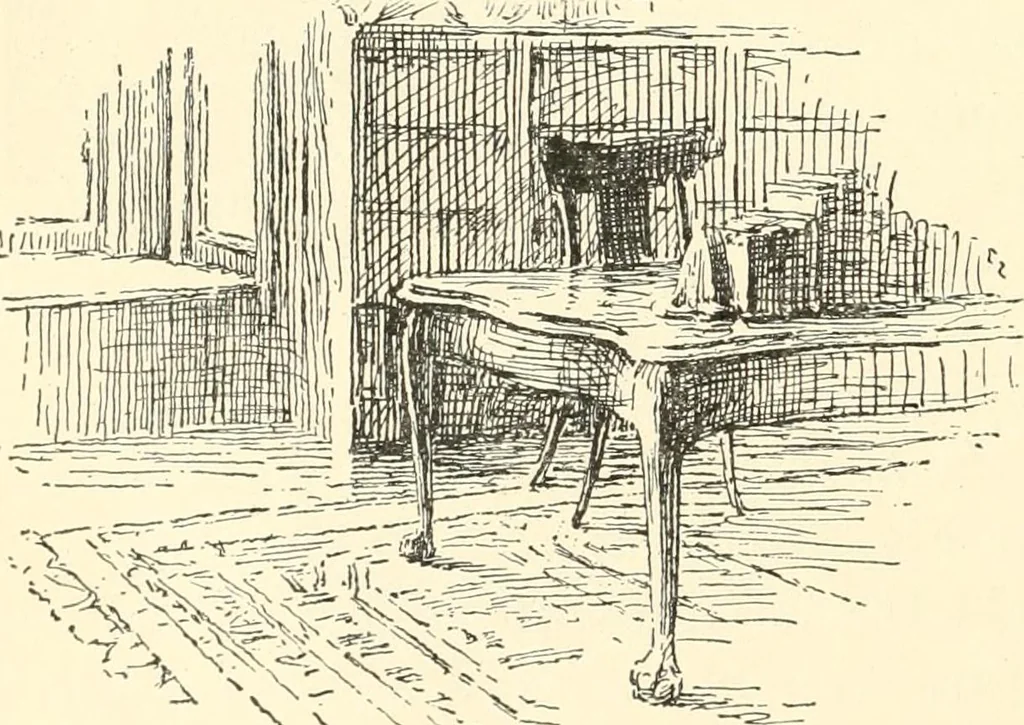 An illustration from Freehand perspective and sketching; principles and methods of expression in the pictorial representation of common objects, interiors, buildings and landscapes, 1916, leaf 135