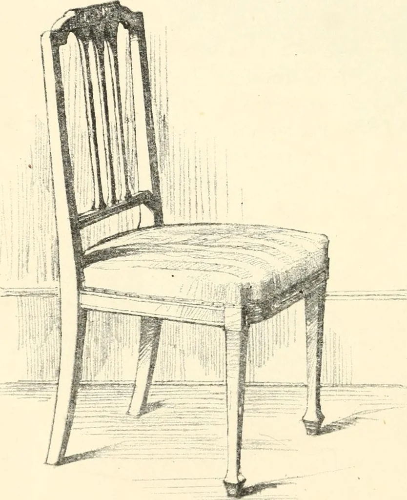 An illustration from Freehand perspective and sketching; principles and methods of expression in the pictorial representation of common objects, interiors, buildings and landscapes, 1916, leaf 137