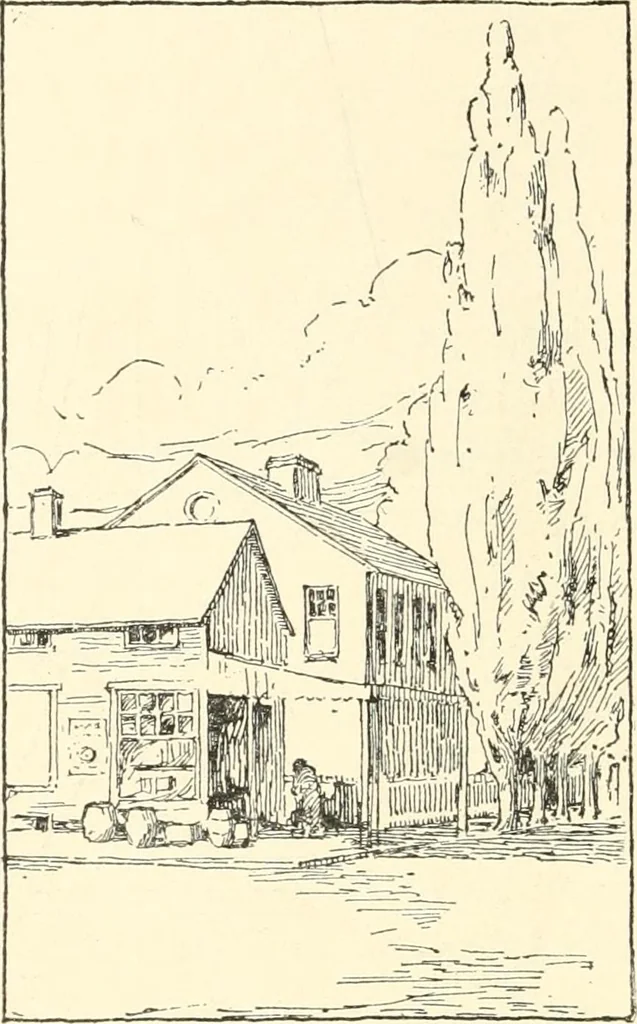 An illustration from Freehand perspective and sketching; principles and methods of expression in the pictorial representation of common objects, interiors, buildings and landscapes, 1916, leaf 155