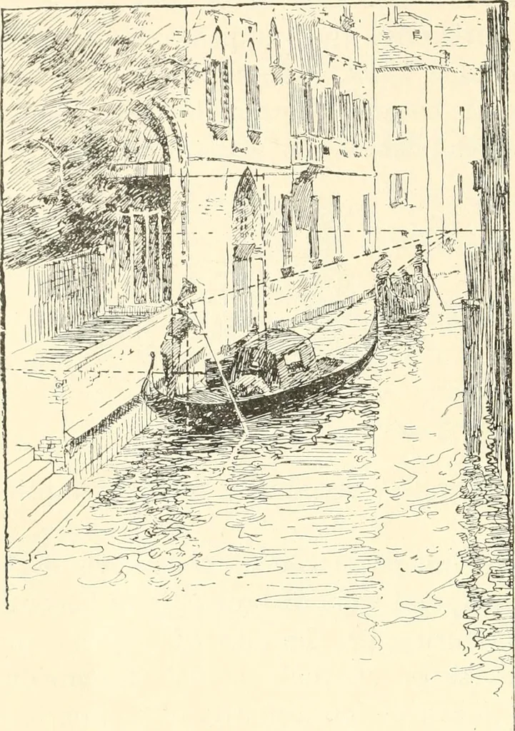 An illustration from Freehand perspective and sketching; principles and methods of expression in the pictorial representation of common objects, interiors, buildings and landscapes, 1916, leaf 175