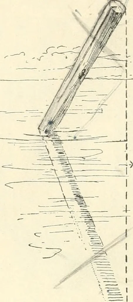An illustration from Freehand perspective and sketching; principles and methods of expression in the pictorial representation of common objects, interiors, buildings and landscapes, 1916, leaf 176