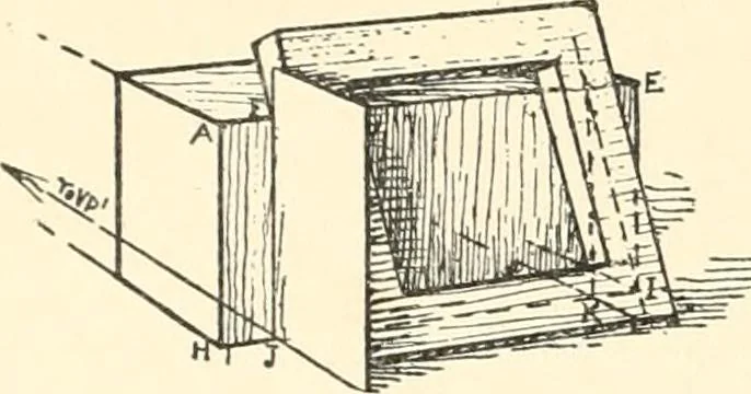 An illustration from Freehand perspective and sketching; principles and methods of expression in the pictorial representation of common objects, interiors, buildings and landscapes, 1916, leaf 185