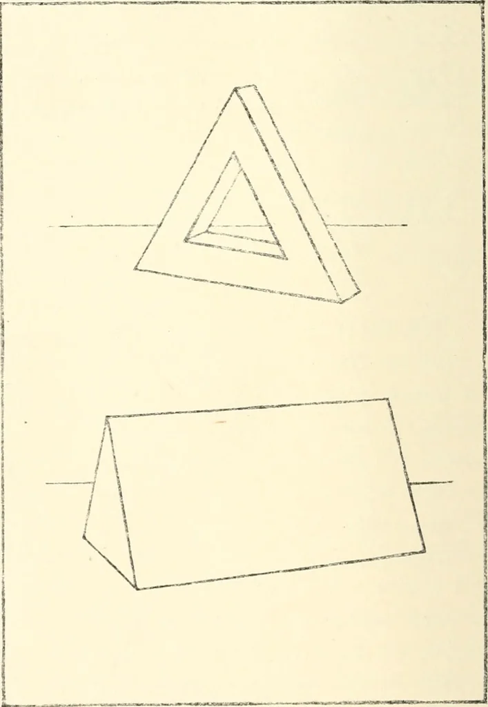 An illustration from Freehand perspective and sketching; principles and methods of expression in the pictorial representation of common objects, interiors, buildings and landscapes, 1916, leaf 187