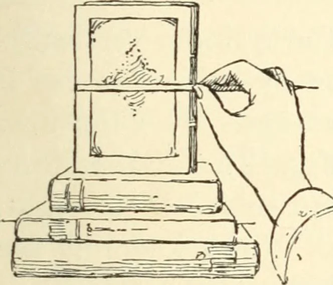 An illustration from Freehand perspective and sketching; principles and methods of expression in the pictorial representation of common objects, interiors, buildings and landscapes, 1916, leaf 26