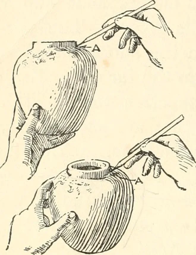 An illustration from Freehand perspective and sketching; principles and methods of expression in the pictorial representation of common objects, interiors, buildings and landscapes, 1916, leaf 35