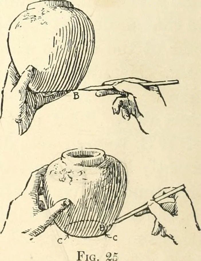 An illustration from Freehand perspective and sketching; principles and methods of expression in the pictorial representation of common objects, interiors, buildings and landscapes, 1916, leaf 35