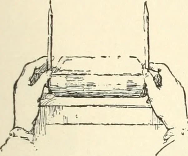 An illustration from Freehand perspective and sketching; principles and methods of expression in the pictorial representation of common objects, interiors, buildings and landscapes, 1916, leaf 56