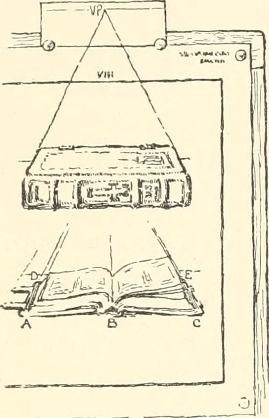 An illustration from Freehand perspective and sketching; principles and methods of expression in the pictorial representation of common objects, interiors, buildings and landscapes, 1916, leaf 63